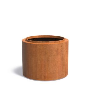 Donica okrągła z rantem wewnętrznym ze stali korten