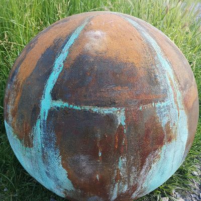 Kula z betonu – kolor turkusowo-kortenowy