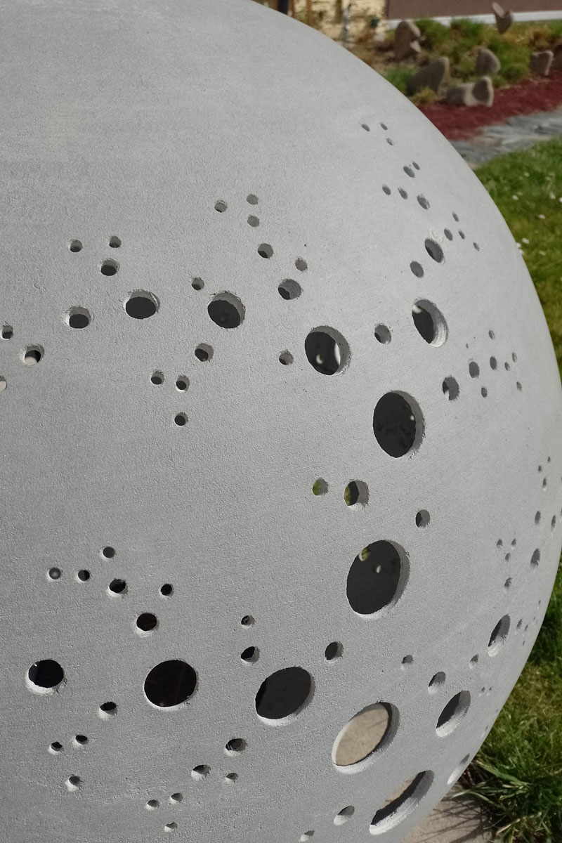 Kula z betonu fi 100 cm LED 200W 230V